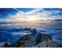 GLHUIOZ 500 Pièces,Panorama,Qualité Premium,pour Adultes et Enfants à partir de 12 Ans,Rocher,Pics,Montagne Saintis,52x38cm