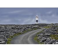 GLHUIOZ Genuine Puzzle Adulte 500 pièces Phare,Irlande,îles d'Aran 52x38cm
