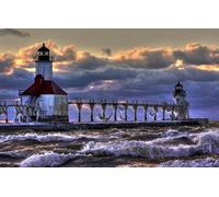 GLHUIOZ Puzzle 1000 Pieces Adulte Classiques Lac Michigan,Saint-Joseph,75x50cm