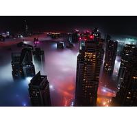 GLHUIOZ Puzzle 1000 Pièces Adultes, Puzzle Classique Puzzle Adulte et Enfant - Gratte-ciels Dubaï Émirats Eau Brouillard 75x50cm