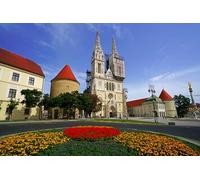 GLHUIOZ Puzzle 1500 pièces -Adultes et Enfants dès 14 Ans - Puzzle de qualité supérieure - Croatie Ville Cathédrale de Zagreb 87x57cm