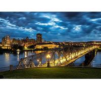 GLHUIOZ Puzzle 1500 pièces - Adultes et Enfants dès 14 Ans - Puzzle de qualité supérieure - Ponts des rivières canadiennes Ottawa 87x57cm