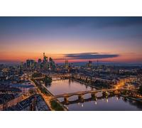 GLHUIOZ Puzzle 1500 pièces -Adultes et Enfants dès 14 Ans - Puzzle de qualité supérieure - Ponts Rivières Allemagne Francfort 87x57cm