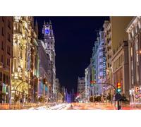 GLHUIOZ Puzzle 1500 Pièces Adultes, Grand Puzzle en Bois pour Adultes, Personnes âgées, Enfants. Rue de Madrid en Espagne 87x57cm