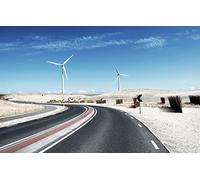 GLHUIOZ Puzzle 500 Pieces Adulte Classiques Désert,Moulin à Vent,Autoroute,Moulin,Pales,52x38cm