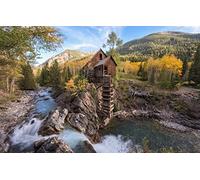 GLHUIOZ Puzzle 500 Pieces Adulte Classiques,Moulin,52x38cm