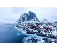 GLHUIOZ Puzzle 500 Pieces Adulte Classiques,Norvège,52x38cm