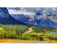 GLHUIOZ Puzzle 500 Pièces Adultes Classique Lac Abraham,Canada 52x38cm