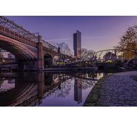 GLHUIOZ Puzzle 500 pièces -Adultes et Enfants dès 14 Ans - Puzzle de qualité supérieure - Ponts d'Angleterre Manchester 52x38cm