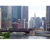 GLHUIOZ Puzzle 500 pièces - Adultes et Enfants dès 14 Ans - Puzzle de qualité supérieure - Ponts USA Chicago Ville 52x38cm