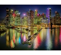 GLHUIOZ Puzzle 500 Pièces Adultes, Puzzle Classique Puzzle Adulte et Enfant Marinas américaines de la Ville de Chicago 52x38cm