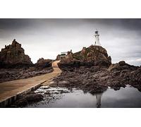 GLHUIOZ Puzzle 500 Pièces pour Adultes Design Unique Jouet éducatif pour Adolescents et Enfants idée Cadeau Phare,flaque d'eau,Rocher,52x38cm