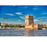 GLHUIOZ Puzzle 500 | Puzzle | Puzzle Adulte | Classiques Puzzle | Portugal Lisbonne rivières Tour de Belém 52x38cm