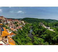 GLHUIOZ Puzzle Adulte 1000 Pièces Cadeau De Décoration DIY Art De Mur Moderne Cadeau Unique Home Decor Rivières de Bulgarie Tirnovo 75x50cm