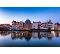 GLHUIOZ Puzzle Adulte 1000 Pièces Paysages Artisanat Cadeau Famille Puzzle Classique 3D Puzzle Jouet en Bois Cadeau Unique Décoration Intérieure Bateau fluvial sur Les rivières des Pays-Bas 75x50cm