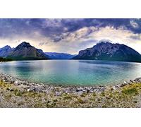 GLHUIOZ Puzzle Adulte 1500 Pièces 3D DIY Alberta,Canada,orages en préparation sur Le lac,87x57cm