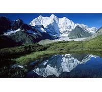 GLHUIOZ Puzzle Adulte 1500 Pièces Abstrait Classique Kit Bricolage Jouet en Bois Cadeau Unique Décor À La Maison,Chomolonzo,Tibet,Pic,87x57cm