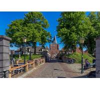 GLHUIOZ Puzzle Adulte 500 Pièces Abstrait Puzzle Classique Kit Bricolage Jouet en Bois Cadeau Unique Décor À La Maison Pays-Bas Rue Elburg 52x38cm