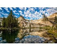 GLHUIOZ Puzzle Adulte 500 Pièces Artisanat Cadeau Famille Classique 3D Jouet en Bois Cadeau Unique Décoration Intérieure Lac Twin 52x38cm