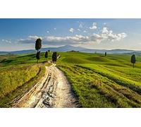 GLHUIOZ Puzzle Adulte 500 Pièces Cadeau De Décoration DIY Art De Mur Moderne Cadeau Unique Home Decor Italie,Toscane,Paysage de Campagne,52x38cm