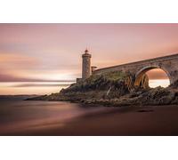 GLHUIOZ Puzzle Adulte 500 Pièces Cadeau De Décoration DIY Art De Mur Moderne Cadeau Unique Home Decor Océan,Bretagne,Phare du Petit Minou,Plouzane,52x38cm