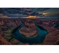 GLHUIOZ Puzzle Adulte 500 Pièces Classique Kit De Bricolage Jouet en Bois Cadeau Unique Décor À La Maison Colorado,Horseshoe Bend,Parc National du Grand Canyon 52x38cm