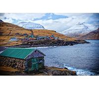 GLHUIOZ Puzzle Adulte 500 Pièces Classique Kit De Bricolage Jouet en Bois Cadeau Unique Décor À La Maison Îles Féroé,52x38cm