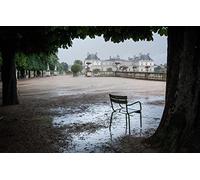 GLHUIOZ Puzzle Adulte 500 Pièces DIY Art De Mur Moderne Cadeau Unique Home Decor,Flaque,Chaise,Après la Pluie,Luxembourg,Terrasse,52x38cm