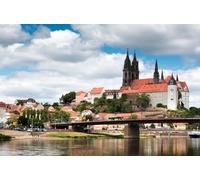 GLHUIOZ Puzzle Adulte 500 Pièces Paysages Artisanat Cadeau Famille Puzzle Classique 3D Puzzle Jouet en Bois Cadeau Unique Décoration Intérieure Rivières Ponts Allemagne Albrechtsburg 52x38cm