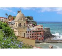 GLHUIOZ Puzzle Adulte 500 Pièces Paysages Artisanat Cadeau Famille Puzzle Classique 3D Puzzle Jouet en Bois Cadeau Unique Décoration Intérieure Parc de Vernazza Italie 52x38cm
