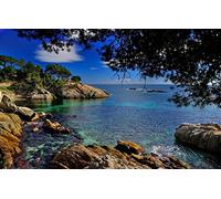 GLHUIOZ Puzzle Adulte 500 pièces - pour Adultes et Enfants dès 14 Ans - Côte,Espagne,Catalogne,Mer Méditerranée,Costa Brava,52x38cm