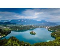 GLHUIOZ Puzzle Adulte 500 pièces - pour Adultes et Enfants dès 14 Ans - Église,Slovénie,Lac de Bled,52x38cm