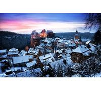 GLHUIOZ Puzzle Adulte 500 pièces - pour Adultes et Enfants dès 14 Ans qualité supérieure - Château,Allemagne,Forteresse,Saxe,Hohnstein,52x38cm