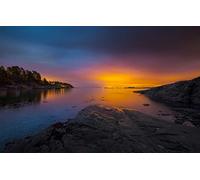 GLHUIOZ Puzzle Adulte 500 Pièces Puzzle 3D Affiche Salon Mur Art Creative Abstraite Décor À La Maison Norvège,Golfe,Archipel 52x38cm