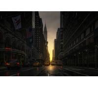 GLHUIOZ Puzzle Adulte 500 Pièces Puzzle 3D Affiche Salon Mur Art Creative Abstraite Hdpictures Décor À La Maison Ville des États-Unis 52x38cm