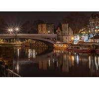 GLHUIOZ Puzzle Adulte 500 Pièces Puzzle 3D DIY Angleterre Rivières Ponts Marinas Bateau à Moteur 52x38cm