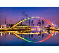 GLHUIOZ Puzzle Adulte - Puzzle 1000 p - Adultes et Enfants dès 14 Ans - Puzzle de qualité supérieure Ponts Dubaï Émirats Arabes Unis 75x50cm