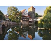 GLHUIOZ Puzzle Adulte - Puzzle 1000 p - Adultes et Enfants dès 14 Ans - Puzzle de qualité supérieure Ponts et rivières de Nuremberg en Allemagne 75x50cm