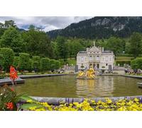 GLHUIOZ Puzzle Adulte - Puzzle 1500 pièces - pour Adultes et Enfants dès 14 Ans - Châteaux Allemagne Sculptures Fontaines Linderhof 87x57cm