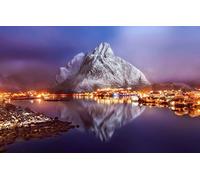 GLHUIOZ Puzzle de 500 pièces,Adulte Impossible=,pour Adultes et Enfants à partir de 14 Ans,Norvège,Village,52x38cm