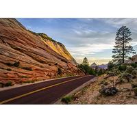 GLHUIOZ Puzzle de 500 pièces,Adulte Impossible=,pour Adultes et Enfants à partir de 14 Ans Utah,Été,départ du Parc National de Zion,52x38cm