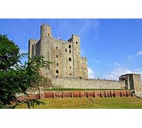 GLHUIOZ Puzzle Impossible 500 pièces Art Adulte Classiques Peinture Couleur Château,Angleterre,Tours,Forteresse,52x38cm