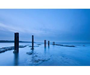 GLHUIOZ Puzzle Impossible 500 pièces Art Adulte Classiques Peinture Couleur Côte,Grande-Bretagne,Mer du Nord,52x38cm