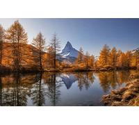 GLHUIOZ Puzzle Paysage 1500 Pièces - Convient pour Les Adultes - Aide à la Relaxation - Emboîtement Aisé des Pièces - Idéal pour Un Cadeau Suisse,Cervin,87x57cm