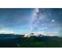 GLHUIOZ Puzzle Paysage 500 Pièces - Convient pour Les Adultes - Aide à la Relaxation - Emboîtement Aisé des Pièces - Idéal pour Un Cadeau Lacté,Java,Ciel,52x38cm