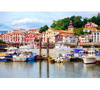 GLHUIOZ Puzzle Paysage 500 Pièces - Convient pour Les Adultes - Aide à la Relaxation - Emboîtement Aisé des Pièces - Idéal pour Un Cadeau Marinas Bateau fluvial Bateau à Moteur 52x38cm