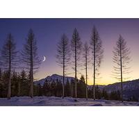 GLHUIOZ Puzzle Paysage 500 Pièces - Convient pour Les Adultes - Aide à la Relaxation - Emboîtement Aisé des Pièces - Idéal pour Un Cadeau Lune,Autriche,52x38cm