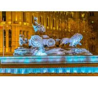 GLHUIOZ Puzzles en Bois - 1500 pièces, Cadeau Femme, Homme, Puzzle Bois Adulte Espagne Madrid Fontaines Sculptures Cibeles 87x57cm