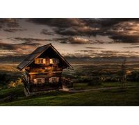 GLHUIOZ Puzzles pour Adultes 1000 PièCes Hands on Game Famille DéCoration Autriche,Chalet Romantique,75x50cm