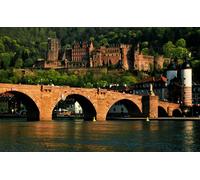 GLHUIOZ Puzzles pour Adultes 1000 PièCes Puzzles Bois Puzzle Hands on Game Famille DéCoration Rivières Ponts Allemagne Heidelberg 75x50cm